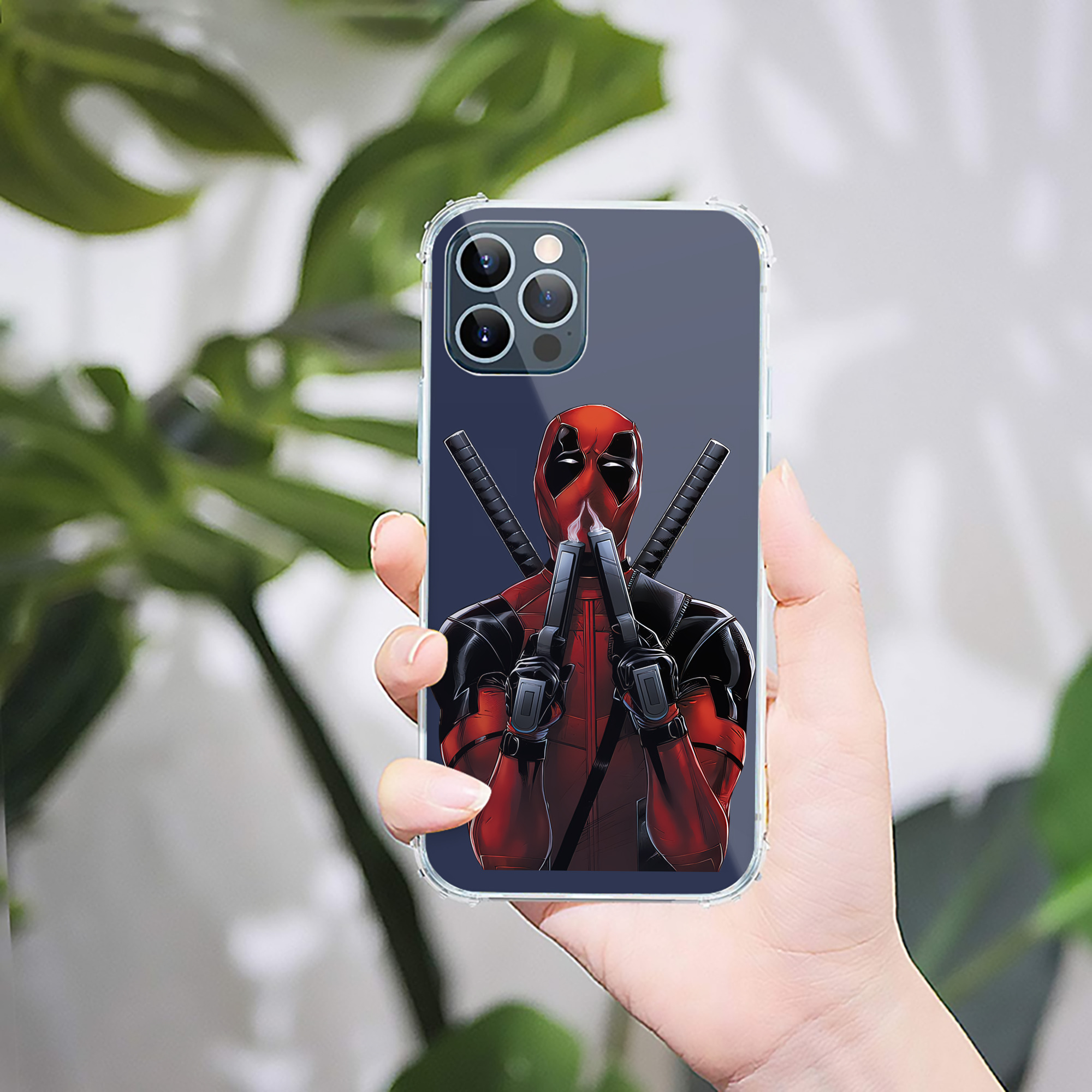 （画像用） Deadpool デッドプール 【iPhone 12シリーズ対応】透明スマホケース（クリアソフトケース）